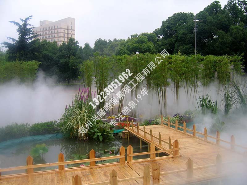 公司承建的冷雾喷泉之运城绵竹公园造雾实景